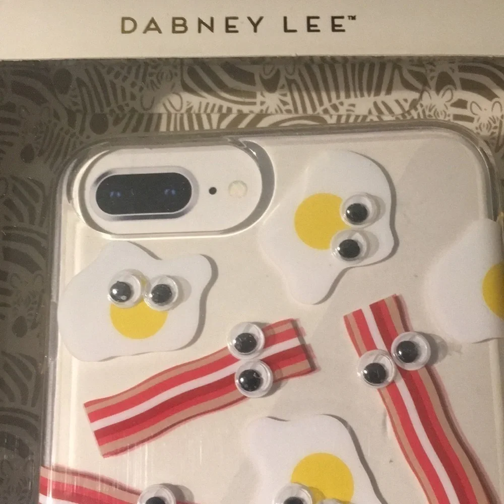New Dabney Lee Googly Eyes Case for iPhone 6/6s/7 Plus/8 Plus Bacon Eggs